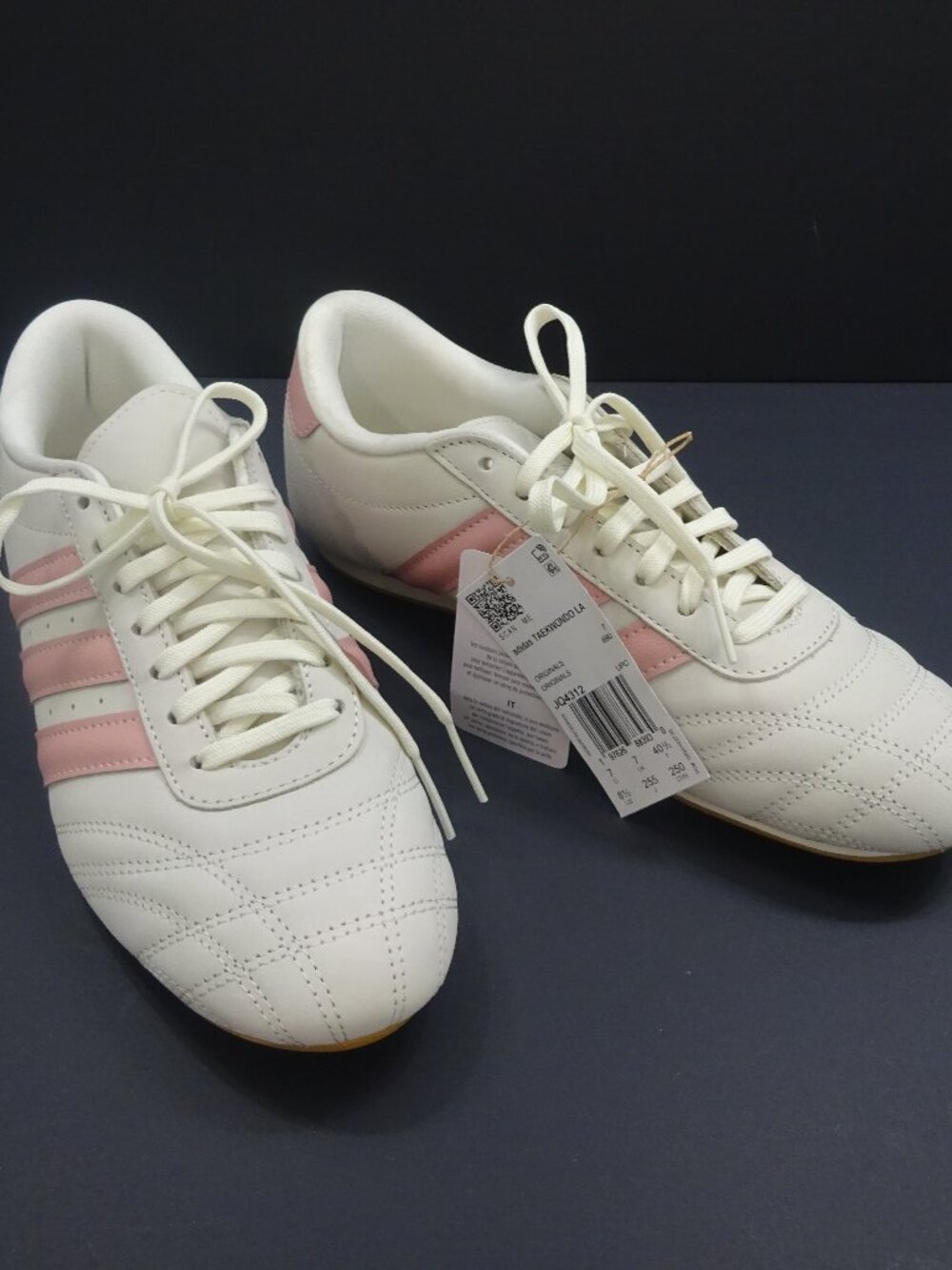 Adidas Taekwondo Lace Off White Pink Sneakers - Women's Size 8